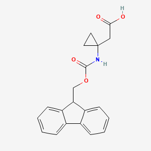 molecular formula C20H19NO4 B1448621 2-[1-({[(9H-芴-9-基)甲氧羰基}氨基)环丙基]乙酸 CAS No. 1219953-64-6