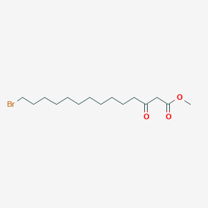 molecular formula C15H27BrO3 B14486210 Methyl 14-bromo-3-oxotetradecanoate CAS No. 64670-10-6