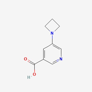 molecular formula C9H10N2O2 B1448622 5-(氮杂环丁-1-基)烟酸 CAS No. 2060032-47-3