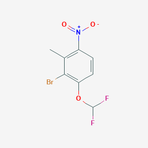 molecular formula C8H6BrF2NO3 B1448623 2-Bromo-3-difluoromethoxy-6-nitrotoluene CAS No. 1807185-90-5