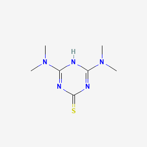 molecular formula C7H13N5S B14486232 2,6-bis(dimethylamino)-1H-1,3,5-triazine-4-thione CAS No. 66962-16-1