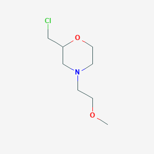 molecular formula C8H16ClNO2 B14486294 2-(Chloromethyl)-4-(2-methoxyethyl)morpholine CAS No. 64317-41-5