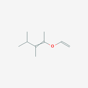 molecular formula C9H16O B14486311 2-(Ethenyloxy)-3,4-dimethylpent-2-ene CAS No. 65180-24-7