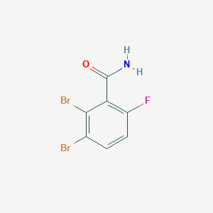 molecular formula C7H4Br2FNO B1448632 2,3-Dibromo-6-fluorobenzamide CAS No. 1803776-50-2