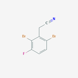 molecular formula C8H4Br2FN B1448633 2,6-Dibromo-3-fluorophenylacetonitrile CAS No. 1806328-70-0