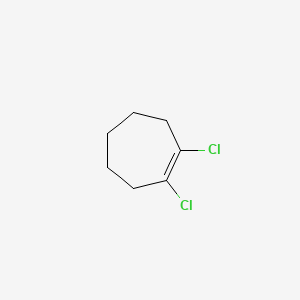 molecular formula C7H10Cl2 B14486338 Cycloheptene, 1,2-dichloro- CAS No. 64997-10-0