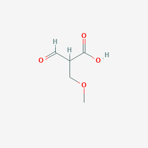 molecular formula C5H8O4 B14486409 2-Formyl-3-methoxypropanoic acid CAS No. 65675-21-0