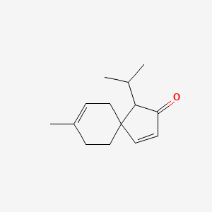 molecular formula C14H20O B14486435 8-Methyl-1-(propan-2-yl)spiro[4.5]deca-3,7-dien-2-one CAS No. 64715-29-3