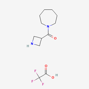 molecular formula C12H19F3N2O3 B1448647 1-(Azetidin-3-ylcarbonyl)azepane trifluoroacetate CAS No. 2109145-49-3