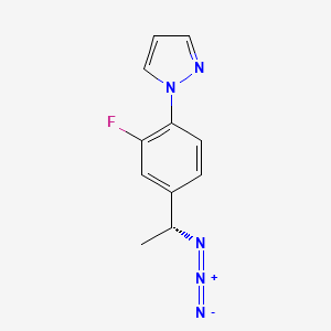 1-{4-[(1R)-1-azidoethyl]-2-fluorophenyl}-1H-pyrazole