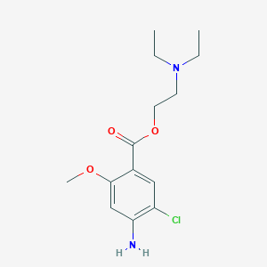 molecular formula C14H21ClN2O3.ClH B144865 4-氨基-5-氯-2-甲氧基苯甲酸 2-(二乙氨基)乙酯 CAS No. 137196-67-9