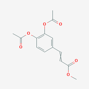 molecular formula C14H14O6 B14486503 Methyl 3-[3,4-bis(acetyloxy)phenyl]prop-2-enoate CAS No. 66417-50-3