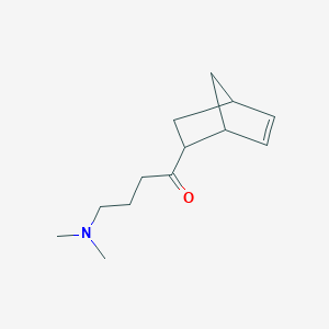 molecular formula C13H21NO B14486519 1-(Bicyclo[2.2.1]hept-5-en-2-yl)-4-(dimethylamino)butan-1-one CAS No. 64374-74-9