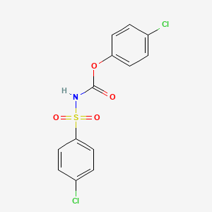 molecular formula C13H9Cl2NO4S B14486556 4-Chlorophenyl (4-chlorobenzene-1-sulfonyl)carbamate CAS No. 63925-11-1