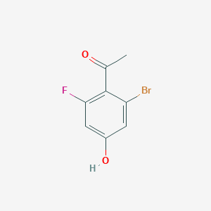 molecular formula C8H6BrFO2 B1448657 1-(2-Bromo-6-fluoro-4-hydroxyphenyl)ethanone CAS No. 1805416-22-1