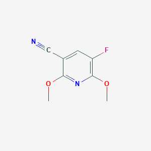 molecular formula C8H7FN2O2 B1448658 5-氟-2,6-二甲氧基烟腈 CAS No. 1845696-07-2
