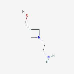 molecular formula C6H14N2O B1448664 (1-(2-氨基乙基)氮杂环丁-3-基)甲醇 CAS No. 2090418-69-0
