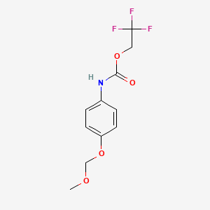 molecular formula C11H12F3NO4 B1448670 2,2,2-trifluoroethyl N-[4-(methoxymethoxy)phenyl]carbamate CAS No. 1803612-08-9