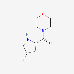 molecular formula C9H15FN2O2 B1448675 (4-氟吡咯烷-2-基)(吗啉代)甲酮 CAS No. 1934265-58-3
