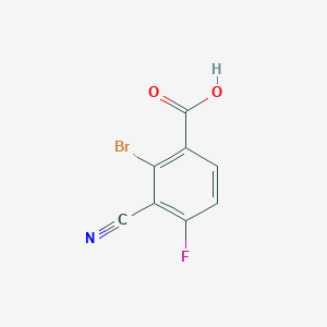 molecular formula C8H3BrFNO2 B1448676 2-Bromo-3-cyano-4-fluorobenzoic acid CAS No. 1807076-41-0