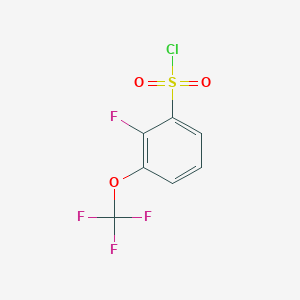 molecular formula C7H3ClF4O3S B1448682 2-氟-3-(三氟甲氧基)苯-1-磺酰氯 CAS No. 1803597-54-7