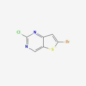 molecular formula C6H2BrClN2S B1448687 6-Bromo-2-chlorothieno[3,2-d]pyrimidine CAS No. 1388050-36-9