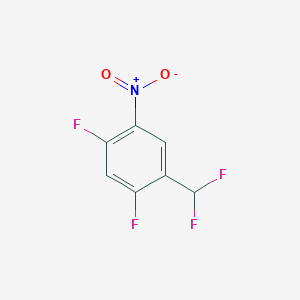 molecular formula C7H3F4NO2 B1448688 2,4-Difluoro-5-nitrobenzodifluoride CAS No. 1806289-52-0