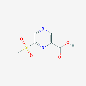 molecular formula C6H6N2O4S B1448691 6-甲磺酰基吡嗪-2-羧酸 CAS No. 1803584-75-9