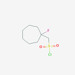 molecular formula C8H14ClFO2S B1448693 (1-Fluorocycloheptyl)methanesulfonyl chloride CAS No. 1803565-69-6