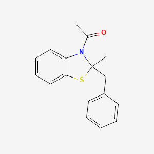 1-(2-Benzyl-2-methyl-1,3-benzothiazol-3(2H)-yl)ethan-1-one