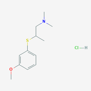 molecular formula C12H20ClNOS B14486958 Propylamine, 2-(m-anisylthio)-N,N-dimethyl-, hydrochloride CAS No. 63957-12-0