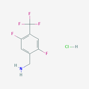 molecular formula C8H7ClF5N B1448697 [2,5-二氟-4-(三氟甲基)苯基]甲胺盐酸盐 CAS No. 1803595-05-2