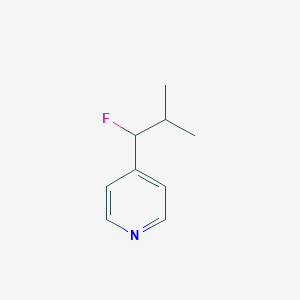 molecular formula C9H12FN B144870 4-(1-Fluoro-2-methylpropyl)pyridine CAS No. 138761-51-0