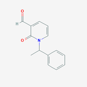 2-Oxo-1-(1-phenylethyl)-1,2-dihydropyridine-3-carbaldehyde