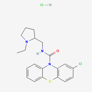 3-Chloro-N-((1-ethyl-2-pyrrolidinyl)methyl)phenothiazine-10-carboxamide monohydrochloride