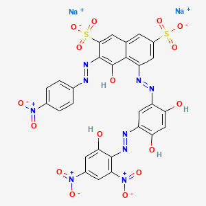 2,7-Naphthalenedisulfonic acid, 5-((2,4-dihydroxy-5-((2-hydroxy-4,6-dinitrophenyl)azo)phenyl)azo)-4-hydroxy-3-((4-nitrophenyl)azo)-, disodium salt