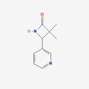 molecular formula C10H12N2O B1448702 3,3-Dimethyl-4-(pyridin-3-yl)azetidin-2-one CAS No. 1803609-54-2