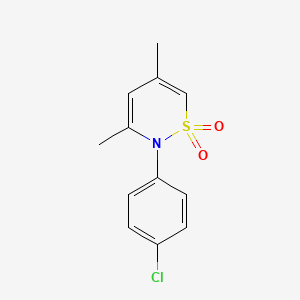 2H-1,2-Thiazine, 2-(4-chlorophenyl)-3,5-dimethyl-, 1,1-dioxide