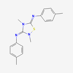 N(sup 3),N(sup 5)-Bis(4-methylphenyl)-2,4-dimethyl-1,2,4-thiadiazole-3,5(2H,4H)-diimine