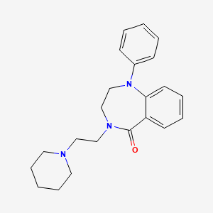 5H-1,4-Benzodiazepin-5-one, 1,2,3,4-tetrahydro-4-(2-piperidinoethyl)-