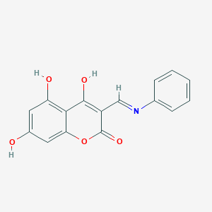 molecular formula C16H11NO5 B14487198 3-(Anilinomethylidene)-5,7-dihydroxy-2H-1-benzopyran-2,4(3H)-dione CAS No. 63378-70-1