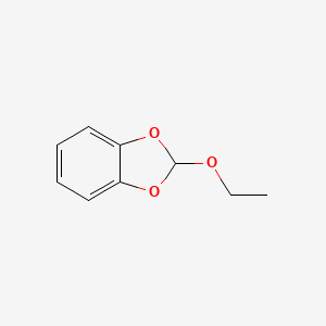 molecular formula C9H10O3 B14487210 1,3-Benzodioxole, 2-ethoxy- CAS No. 64736-45-4