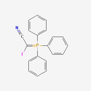 molecular formula C20H15INP B14487240 Iodo(triphenyl-lambda~5~-phosphanylidene)acetonitrile CAS No. 63202-18-6