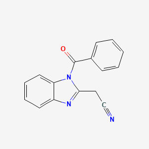 1H-Benzimidazole-2-acetonitrile, 1-benzoyl-