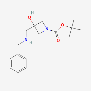 Tert-butyl 3-[(benzylamino)methyl]-3-hydroxyazetidine-1-carboxylate