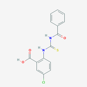 molecular formula C15H11ClN2O3S B144873 2-(Benzoylcarbamothioylamino)-5-chlorobenzoic acid CAS No. 131357-72-7