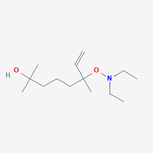 molecular formula C14H29NO2 B14487301 6-[(Diethylamino)oxy]-2,6-dimethyloct-7-EN-2-OL CAS No. 63522-60-1