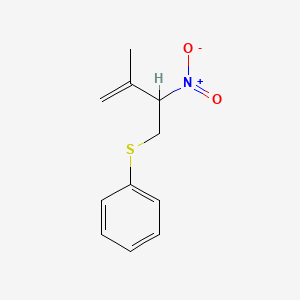 [(3-Methyl-2-nitrobut-3-en-1-yl)sulfanyl]benzene