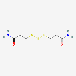 molecular formula C6H12N2O2S3 B14487326 Propionamide, 3,3'-trithiodi- CAS No. 63915-98-0