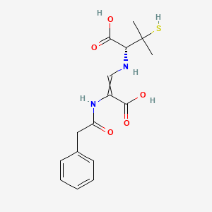 (2R)-2-[[2-carboxy-2-[(2-phenylacetyl)amino]ethenyl]amino]-3-methyl-3-sulfanylbutanoic acid